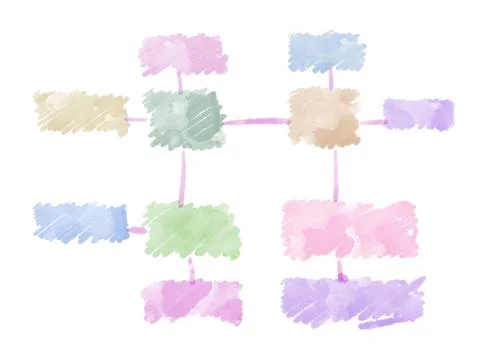 Doodle mind mapping data presentation set illustrator. Stock Illustration