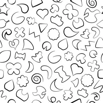Doodle monochrome vector illustration Stock Illustration