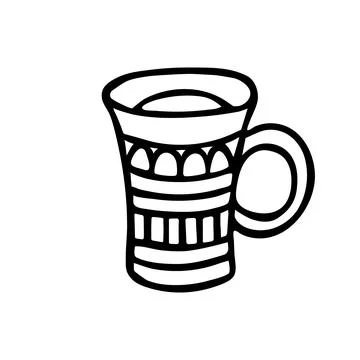 Doodle mug. Hand-drawn vector illustration Stock Illustration