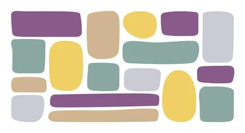 Doodle multicolored Textbox set. Hand drawn Blank quote Frames template colle Stock Illustration