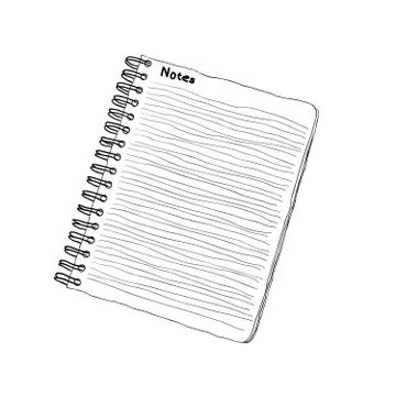 Doodle notebook - black and white colors Stock Illustration
