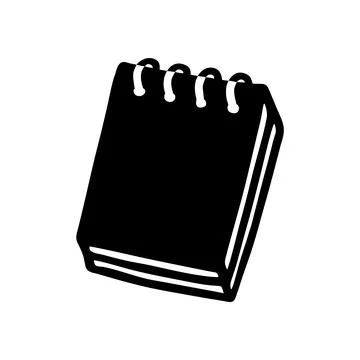 Doodle Notepad hand drawn in flat style Illustrazione stock