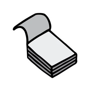 Doodle Notepad icon handdrawn with ink pen Stock Illustration