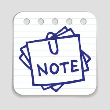 Doodle Notepad icon Illustrazione stock