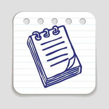 Doodle Notepad icon Illustrazione stock