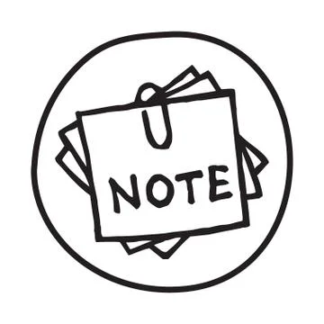 Doodle Notepad icon Illustrazione stock
