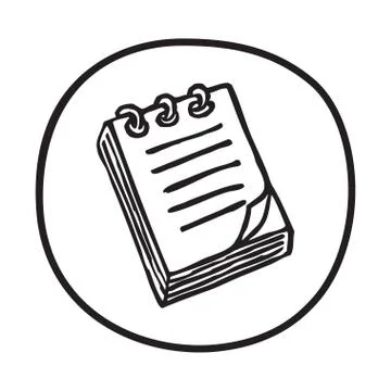 Doodle Notepad icon イラスト素材