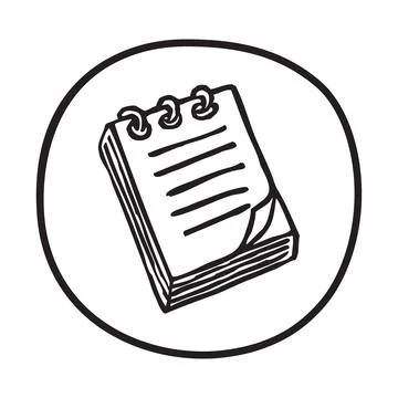Doodle Notepad icon 스톡 일러스트