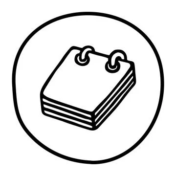 Doodle Notepad icon. Infographic symbol in a circle イラスト素材