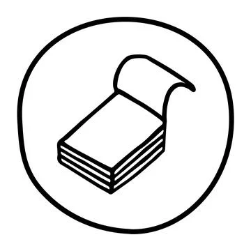 Doodle Notepad icon. Infographic symbol in a circle Stock Illustration