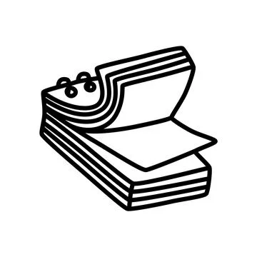 Doodle Notepad icon. Infographic symbol in a circle Stock Illustration