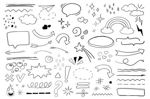 Doodle Objects Stock Illustration