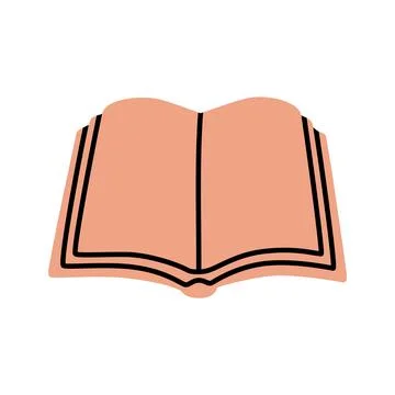 Doodle open book icon hand drawn in a modern minimalistic style Illustrazione stock