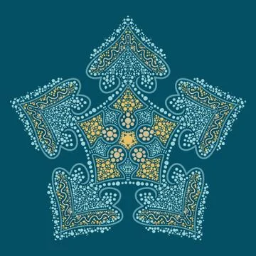 Doodle oriental mandala Stock Illustration
