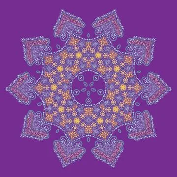Doodle oriental mandala Stock Illustration