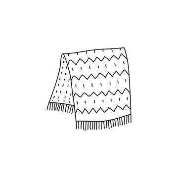 Doodle outline plaid. Stock Illustration