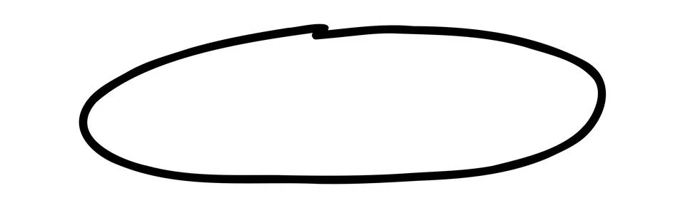 Doodle oval frame. Hand drawn circle pencil sketch. Vector scribble round border Stock Illustration