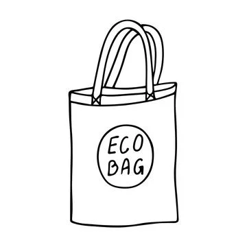 Doodle of own shopping bag. Stock Illustration