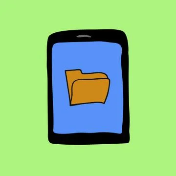 Doodle pad with folder イラスト素材