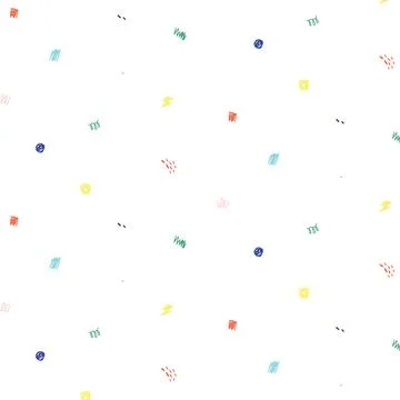 Doodle pattern illustration in minimal cartoon style. Abstract wallpaper Stock Illustration