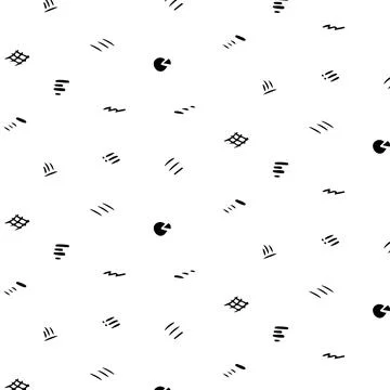 Doodle pattern in minimal cartoon style.Abstract wallpaper. Иллюстрация