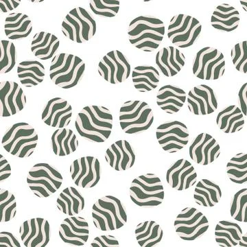 Doodle pebble seamless pattern. Hand drawn stones wallpaper. Stock Illustration