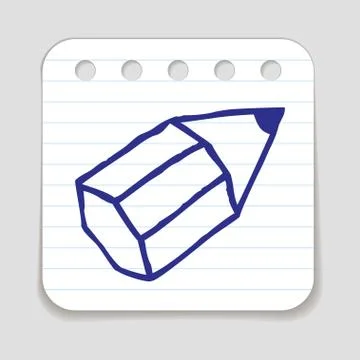 Doodle Pencil icon イラスト素材