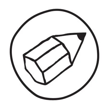 Doodle Pencil icon Stock Illustration
