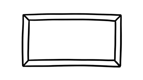 Doodle picture frame, hand drawn animation on a white background Stock Footage 234515266