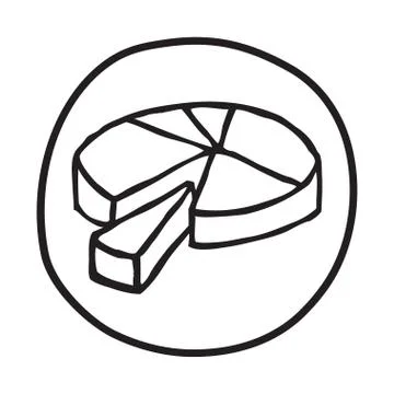 Doodle Pie Chart icon Illustrazione stock