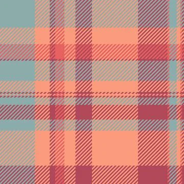 Doodle plaid background check, straight fabric vector pattern. Hotel tartan.. Illustrazione stock