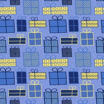 Doodle present boxes vector object set Illustrazione stock