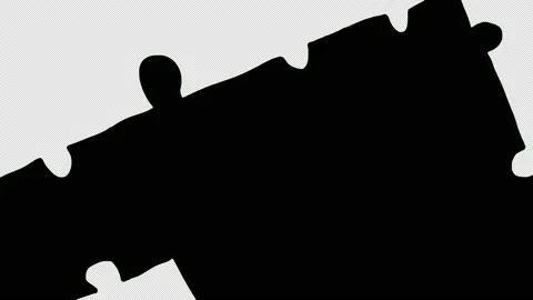 Doodle puzzle transition on a green background. Video stock 184498888
