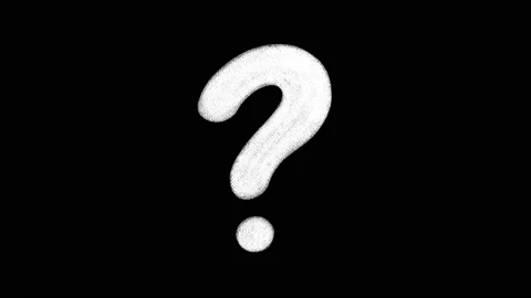 Doodle question mark, stop motion animation on a black background Stock Footage 160563420