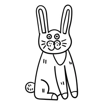 Doodle rabbit Stock Illustration