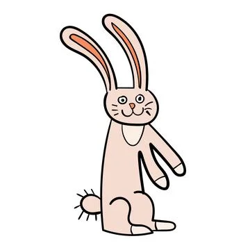 Doodle rabbit Stock Illustration