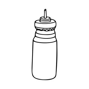 Doodle of replaceable block for asthma inhaler. Stock Illustration