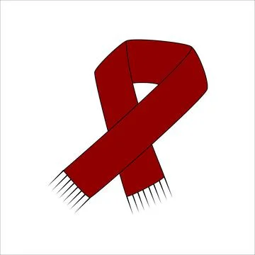 Doodle scarf design. Winter vector colorful illustration isolated on white ba Illustrazione stock