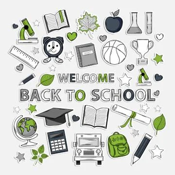 Doodle school Stock Illustration