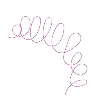 Doodle scribble curve icon on white background Stock Illustration