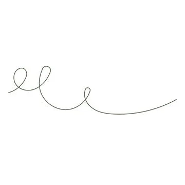 Doodle scribble curve icon on white background Stock Illustration