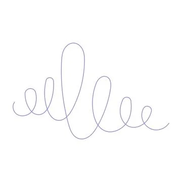 Doodle scribble curve icon on white background Stock Illustration