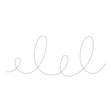 Doodle scribble curve icon on white background Stock Illustration
