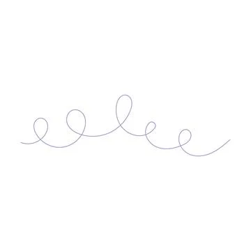 Doodle scribble curve icon on white background Stock Illustration