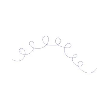 Doodle scribble curve icon on white background Stock Illustration