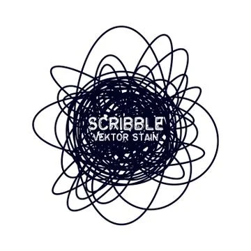 Doodle scribbles Shapes with place for text. Stock Illustration