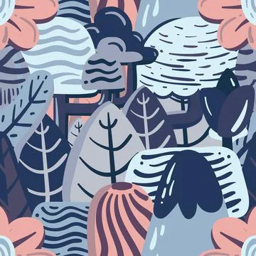 Doodle Seamless Pattern Stock Illustration