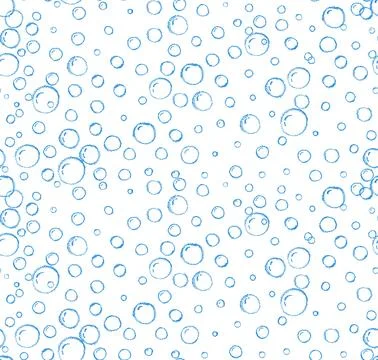 Doodle seamless pattern of soap drawn by chalk or pastel crayon. Charcoal water 스톡 일러스트