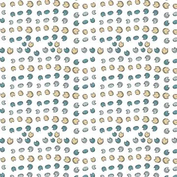 Doodle seamlless pattern abstract texture on white background Stock Illustration