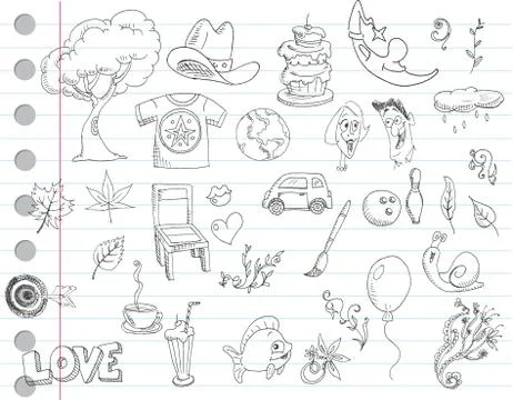 Doodle set 1 Stock Illustration